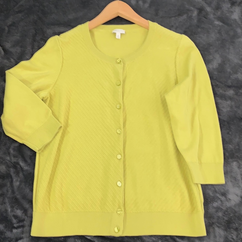 Women’s Talbots medium petite button up cardigan with three-quarter sleeves MP